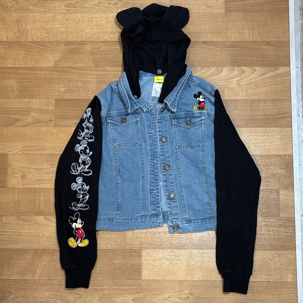 Disney Kids Denim and Black Mickey Mouse Jacket